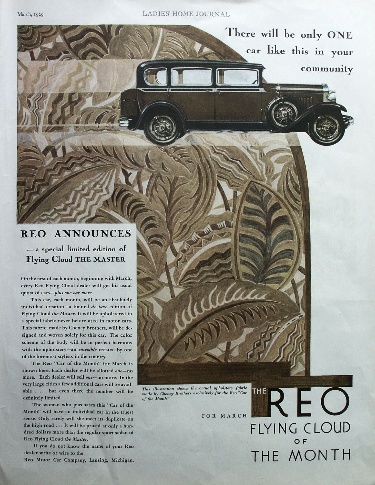 1929 REO Auto Advertising